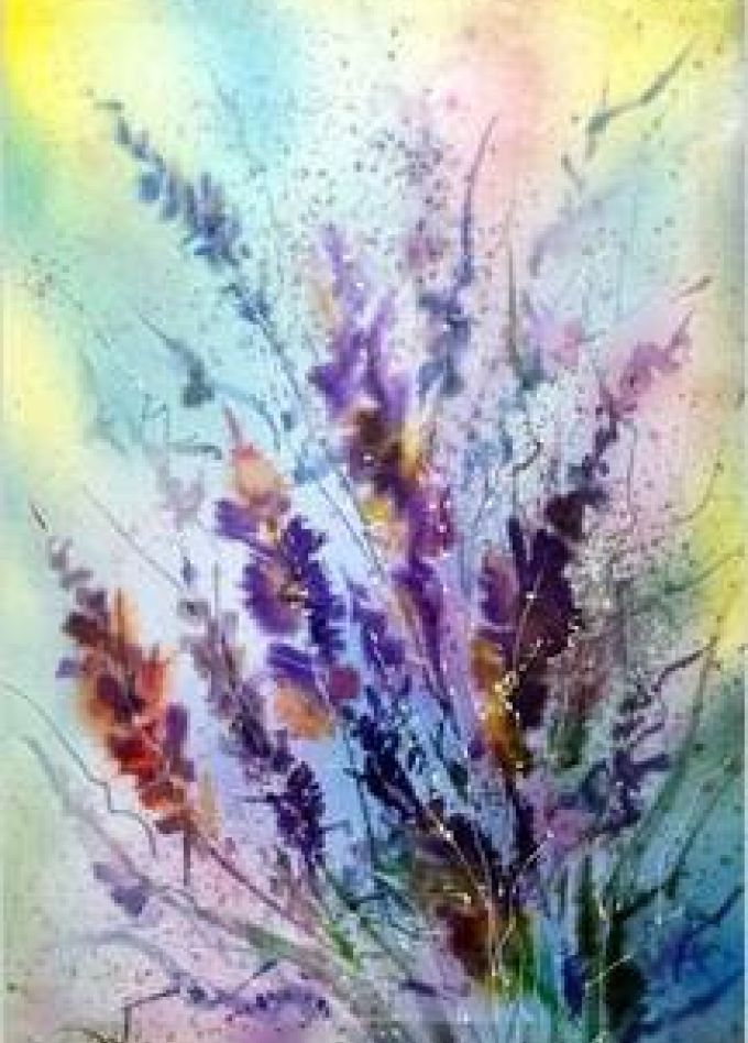 Холодный батик. Свободная роспись. Мастер-класс