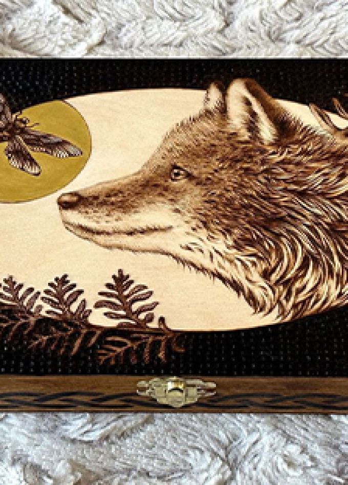 Шкатулка народных сказок. Выжигание по дереву